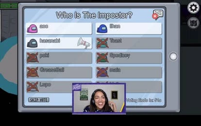 Alexandria Ocasio-Cortez在直播中