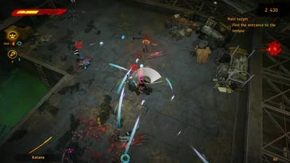 战斗场景截图，展示多敌人在激烈交战中