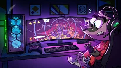 糖镇市长梅尔，RGB灯光的人形拟人