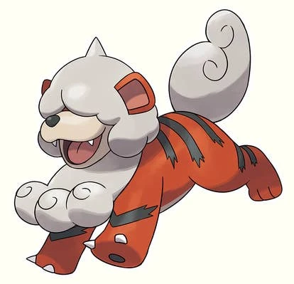 Hisuian Growlithe 在开放世界中探索