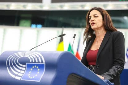 欧洲议会成员 Laurence Farreng 在会议中发言