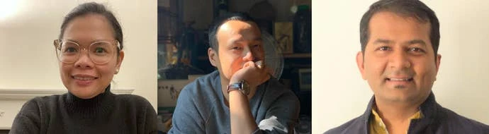 Lockwood Publishing新任高管合影, 包含Ivee Feria-Padua、Jay Cho和Ketan Vachhani