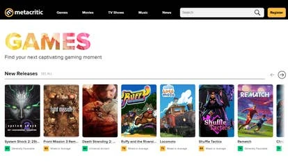Metacritic 屏幕截图，显示游戏评分页面