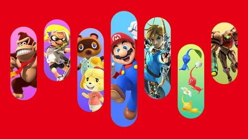 任天堂Logo与相关应用界面