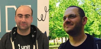 Game Zanga团队合影，左为Danar Kayfi，右为Samer Abbas