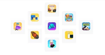 Funstop Games Logo 和游戏界面截图