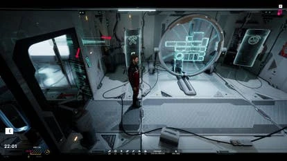 《The Alters》游戏截图，显示终端界面