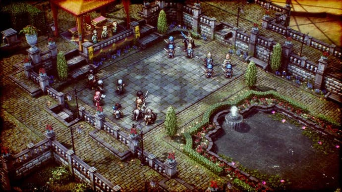 Triangle Strategy游戏截图，展现精美画面和战斗场景