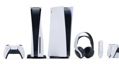 PlayStation 5主机图片，展示其外观设计