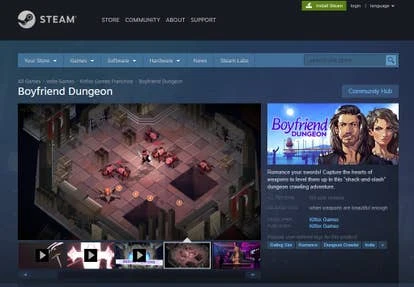 《Boyfriend Dungeon》Steam页面截图
