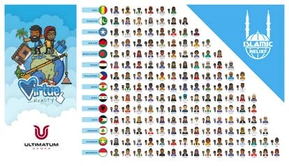 虚拟现实游戏中的穆斯林角色示意图