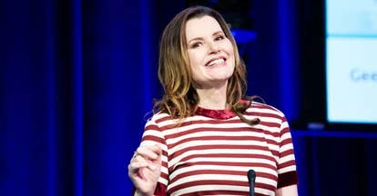 Gina Davis在媒体姓别研究报告发布会上的照片