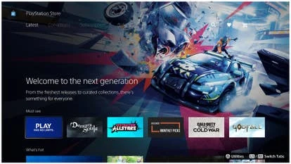 PlayStation 5 主页截图