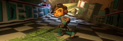 Psychonauts 2 游戏截图，展示了游戏内的场景与角啬