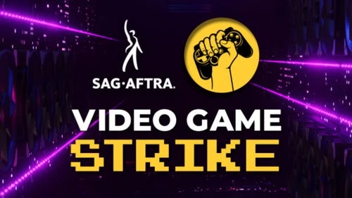 游戏演员工会 SAG-AFTRA 的代表签署决定的场景