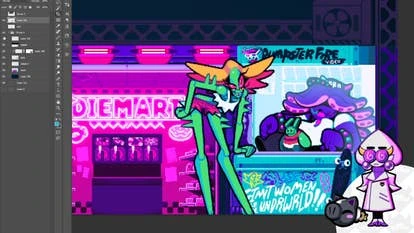 Boechler在直播中展示游戏开发过程