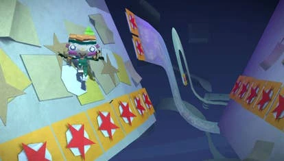 PlayStation Vita上的“Tearaway”游戏画面
