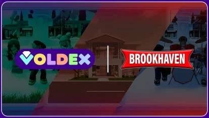 Voldex Logo 和《Brookhaven》游戏截图