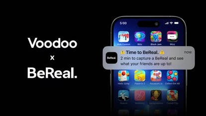 Voodoo与BeReal合作示意图