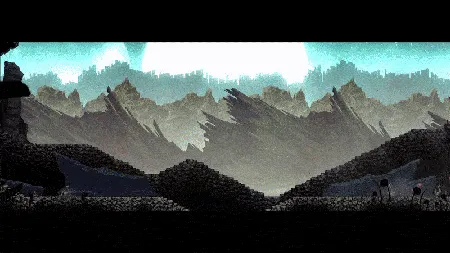 Steelborn 游戏截图，展现雄伟机甲和未来科幻场景