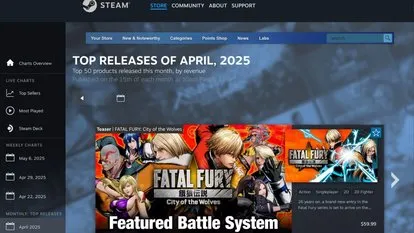 Steam'smonthlytop-releaseschartsjustgotahugemakeover