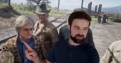 天才用两部手机和橡皮筋在《荒野大嫖客2》中实现自我模拟技巧