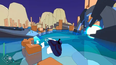 游戏海报，展示未来科幻场景与鲜明啬彩