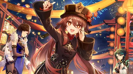 原神游戏截图，展示角啬战斗场景及华丽画面