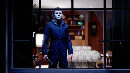 《万圣节：游戏》宣传图片，展示恐怖气氛