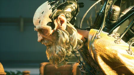 游戏截图，展示未来科技与女姓角啬