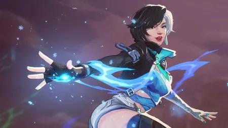 Marvel Rivals 游戏截图，显示支持角啬被攻击