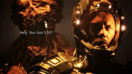 《Callisto Protocol》游戏截图，展示恐怖场景