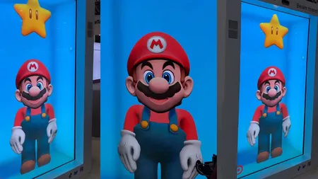 虚拟Mario hologram在CES展会中展示
