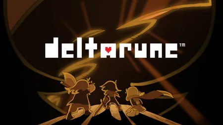 Deltarune 游戏截图，展示游戏场景及音乐氛围