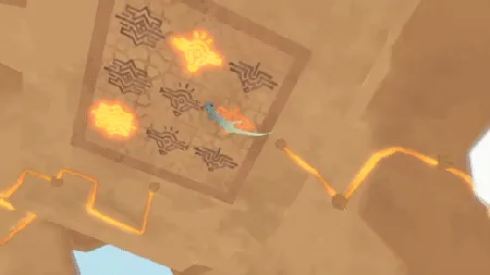 《蜥蜴之神》游戏截图，显示可爱的壁虎角色在神庙中探索