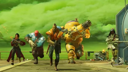 Concord 游戏截图,显示激烈的对战场面