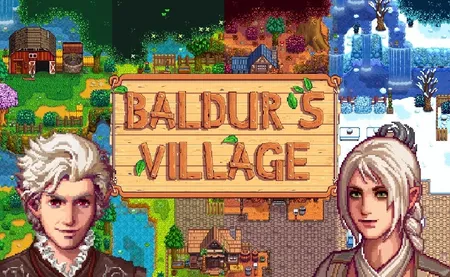 Baldur’s Village 模组截图，展现融合内容