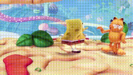 加菲猫在游戏中的战斗场景