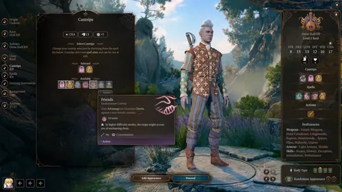 博德之门3吟游诗人角色展示