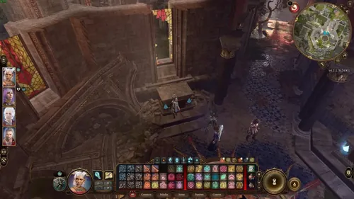 博德之门3游戏截图，展现主角在神秘场景中探索的画面