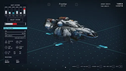 星际边境游戏中的太空飞船