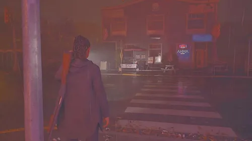 艾伦·韦克2游戏截图，展示主要角色和环境