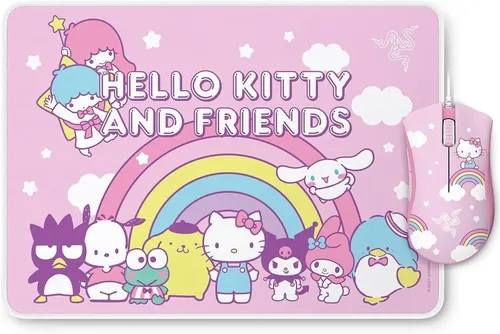 雷蛇Hello Kitty DeathAdder Essential鼠标与Goliathus鼠标垫套装