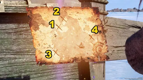 最终幻想7重生中的海盗之王宝藏位置示意图