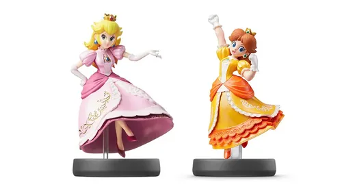 任天堂Princess Peach与Daisy《超级粉碎兄弟》Amiibo手办