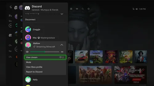 Xbox与Discord集成界面示意图