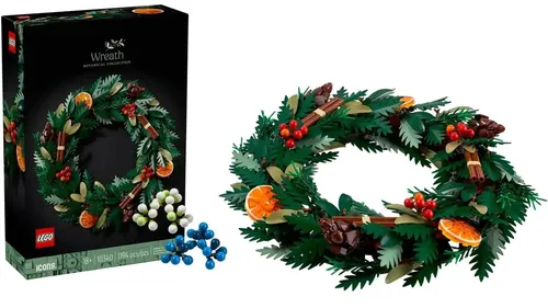 用乐高拼搭圣诞花环，节日装饰DIY教程