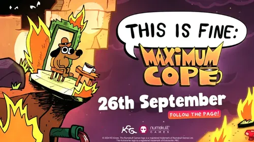 ThisIsFine表情包变成经典复古平台游戏的趣味演变