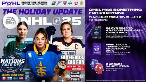 NHL25今年新增职业女子冰球联盟，推动女子冰球发展