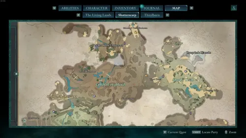 《Avowed》Shatterscarp区域地图全景